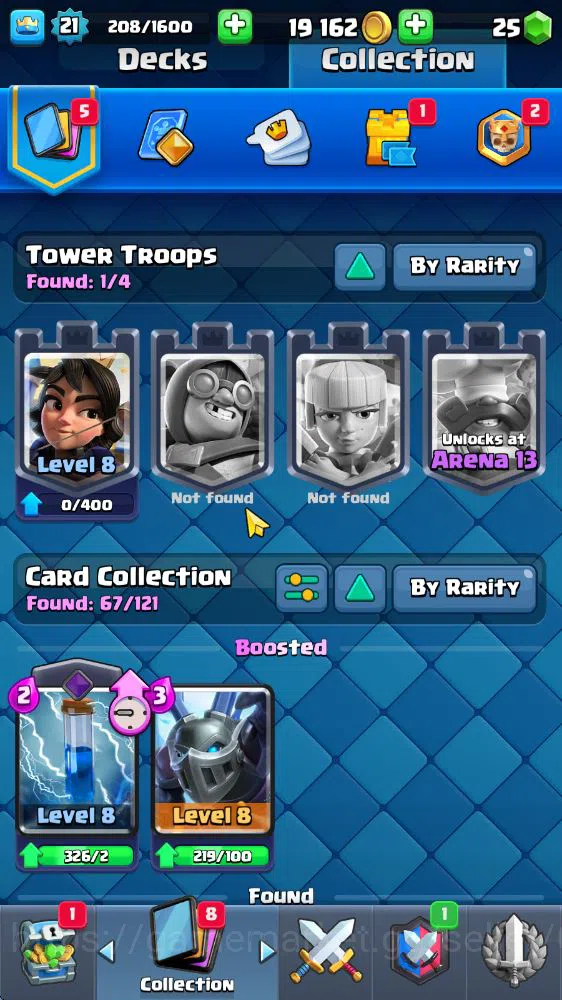 Clash Royale Accounts Midgame Lv 21|Trophy 3668|KTL 8|Limited Skin|Card 67| 2 EVO 2 Legendary 17 Epic 23 Rare 25 4