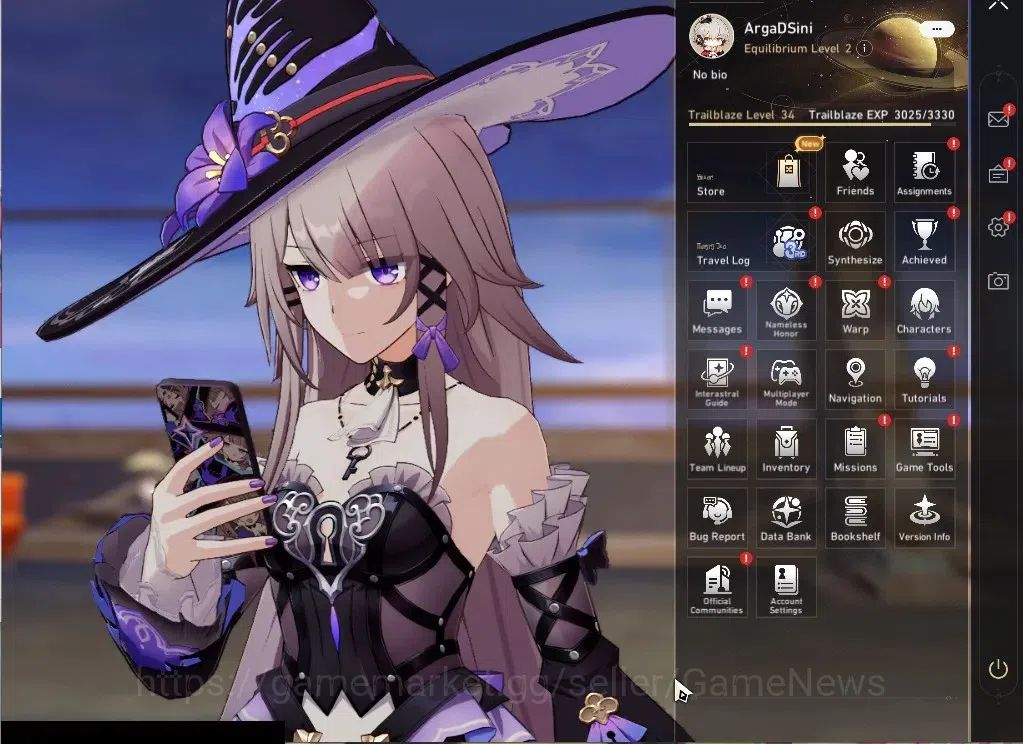 Honkai Star Rail Accounts Asia|TL 34|1 Golden Companion|5 Limited|Castorice, image 1