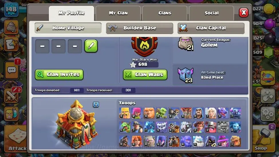 Clash of Clans Accounts Global | TH 16-BH 9|LVL 148|HH 10|AQ 77,MP 40,GW 5 image 1