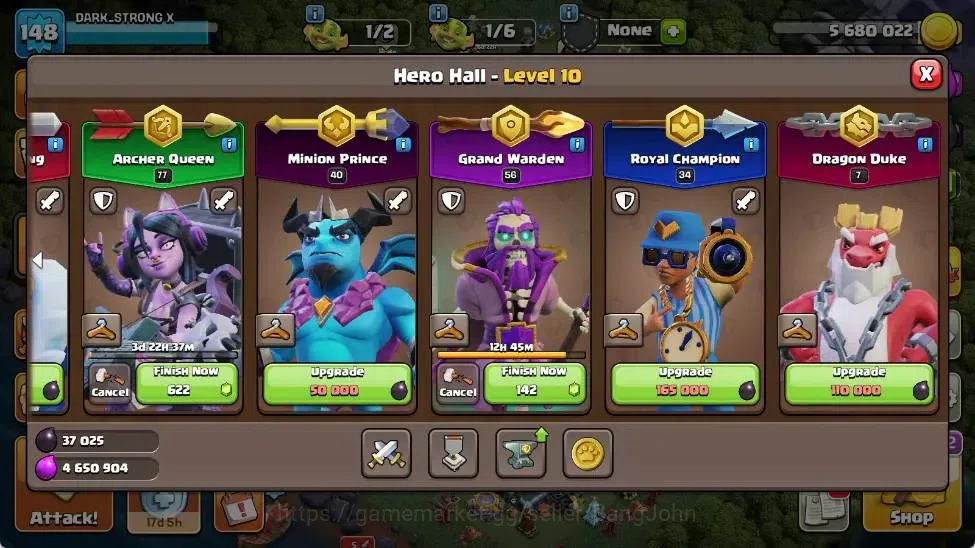 Clash of Clans Accounts Global | TH 16-BH 9|LVL 148|HH 10|AQ 77,MP 40,GW 5 image 7