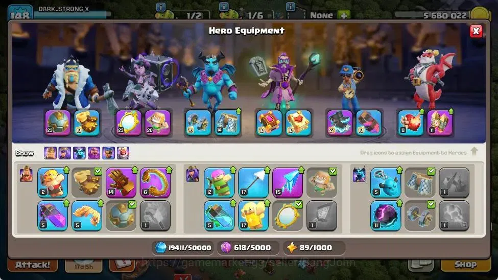 Clash of Clans Accounts Global | TH 16-BH 9|LVL 148|HH 10|AQ 77,MP 40,GW 5 image 8