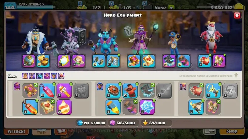 Clash of Clans Accounts Global | TH 16-BH 9|LVL 148|HH 10|AQ 77,MP 40,GW 5 image 9