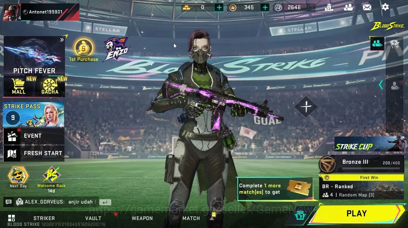 Blood Strike Accounts ASIA|Legendary HK416-Undercurrent | Rare Playpal-M image 1