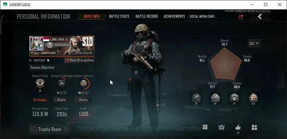 Arena Breakout Accounts MOBILE Lv30|SV 119M|CV 87M| Machete Battel, Shovel image 2