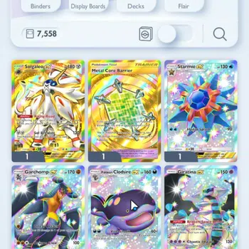 Pokémon TCG Pocket Mid-Level EN 7,5K Card|129 EX|2Crown [Solgaleo,MCore Barier] image 1