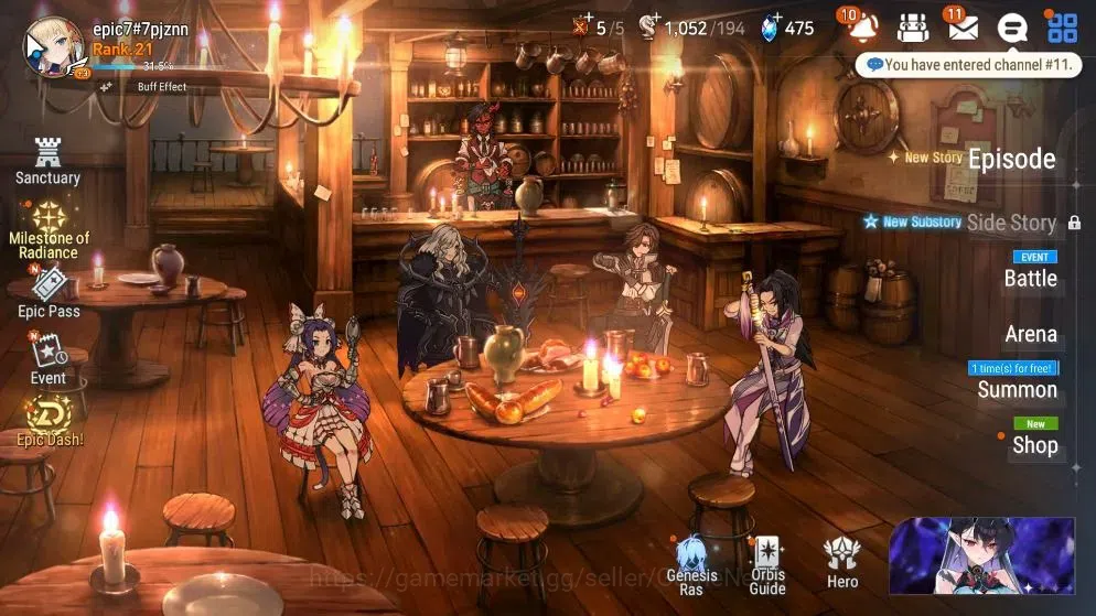 Epic Seven Accounts Starter Global UnVerif|NewEra|3 ML(Tidal Rift Elvira,Straze,SP Politis)+Fenne,Landy,Roana,etc|365 1