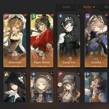 Reverse: 1999 Accounts Endgame Global|Lv 61|17 SSR 4 Limit|(Rhiannon P5,Liang Yue P5,Paper Heron)+Psychube,Nautika|Tooth