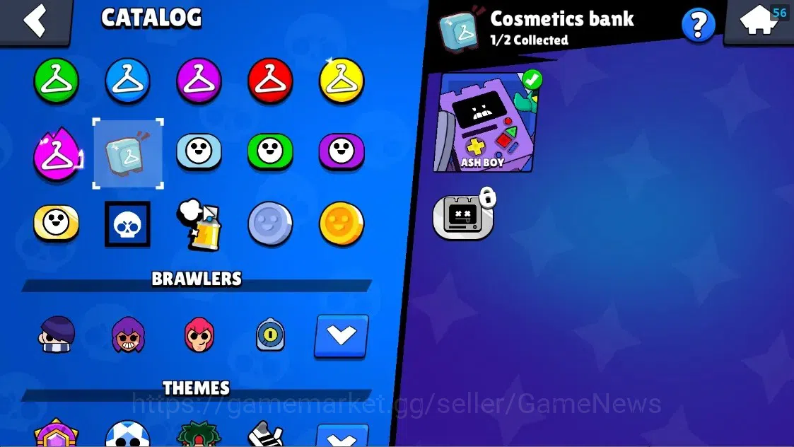 Brawl Stars Accounts 847 Trophy|14 Brawlers 1 Max Lvl Full Buffies Edgar|1 Super Rare Skin (Ash Boy)|8800 Bling|CN 11