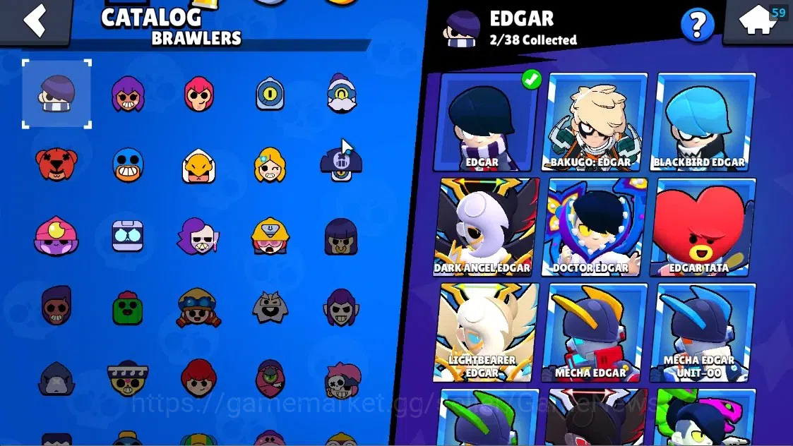 Brawl Stars Accounts 847 Trophy|14 Brawlers 1 Max Lvl Full Buffies Edgar|1 Super Rare Skin (Ash Boy)|8800 Bling|CN 15