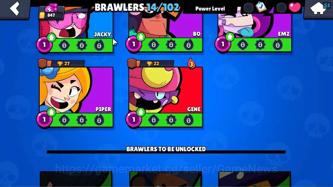 Brawl Stars Accounts 847 Trophy|14 Brawlers 1 Max Lvl Full Buffies Edgar|1 Super Rare Skin (Ash Boy)|8800 Bling|CN 9