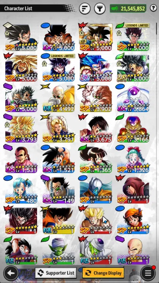 Dragon Ball Legends Accounts Android |Lvl 154|21.5M Total Power|409 CC|1 LR|2 U image 4