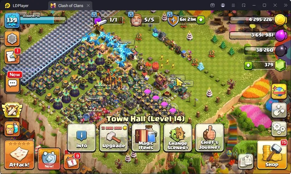 Clash of Clans Accounts High-End TH14-BH9|Lv.139|BK42,AQ42,MP38,GW35,RC28|BM30,BC15,HH8|1 Legendary & 3 Gold Skins|CN 1