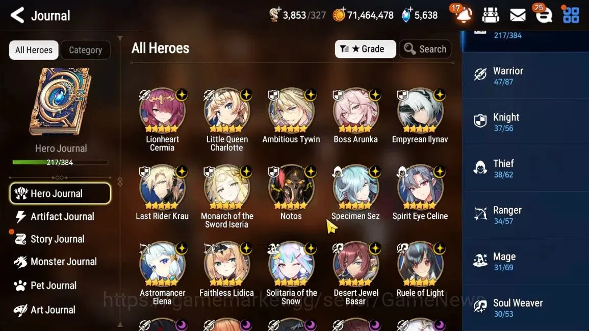 Epic Seven Accounts High-End GLOBAL Verif|27ML(NOTOS,SchlN Yulha,RnL,Salome,Monarch 1