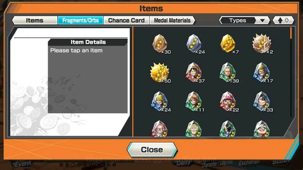 One Piece Bounty Rush Accounts Global |PR 9|EX 4|Gol D. Roger Lv.1/60,S-Snake Lv. image 3