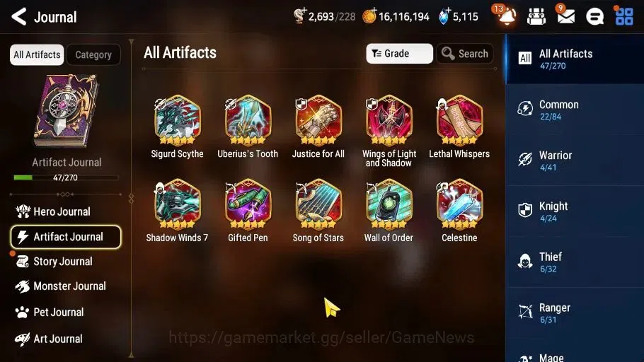 Epic Seven Accounts High-End GLOBAL Unverif|New Era|5 ML(Salome,Har Setti,US Choux,DB Senya,NC Landy)+Setsuka,Etc|PoH 8