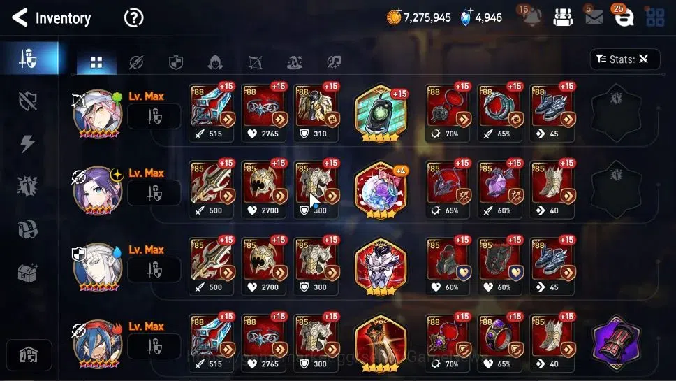 Epic Seven Accounts GLOBAL Unverif|7 ML(Salome,NM Luna,BysHwayoung,Etc image 14