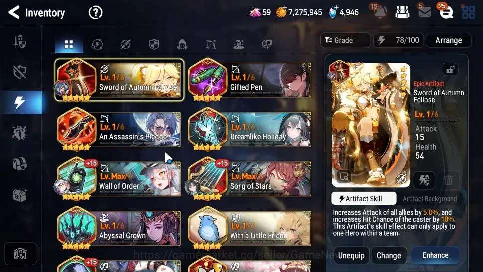 Epic Seven Accounts GLOBAL Unverif|7 ML(Salome,NM Luna,BysHwayoung,Etc image 16