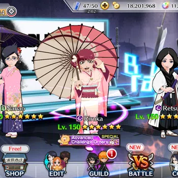 Bleach: Brave Souls Accounts Others GLOBAL]11K Orb+Fresh All Story|Riruka+Nanao JapanParasol,KonPollGratitude,Etc|KlabID