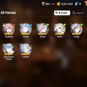 Epic Seven Accounts Starter Global Unverif|Starter Clear Prologue|2 ML(Lisette,S.Taeyou)+5*5RGB|PoH+Bless ON|MoR