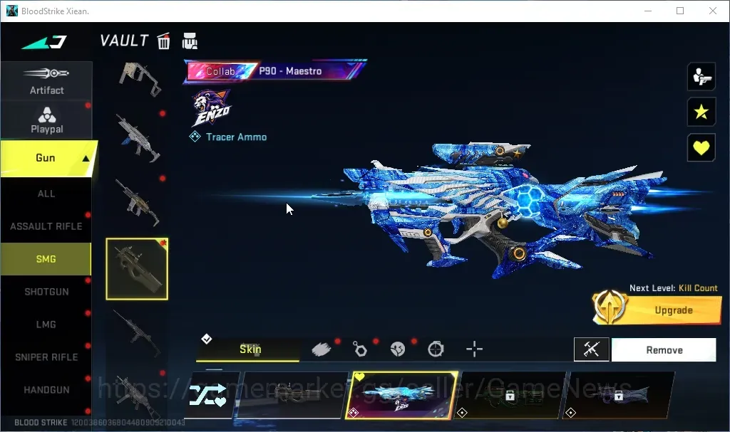 Blood Strike Accounts Collab Skin Asia|Collab P90-Maestro Lv3|Collab OPM(SKS,Ethan)|Ultra(Glock,ETHAN,JET,SPIKE,ZERO)|3 1