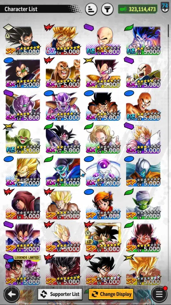 Dragon Ball Legends Accounts 323M Total Power|LV155|4UL+1LR+15LL|SSGSS Gogeta,O image 3