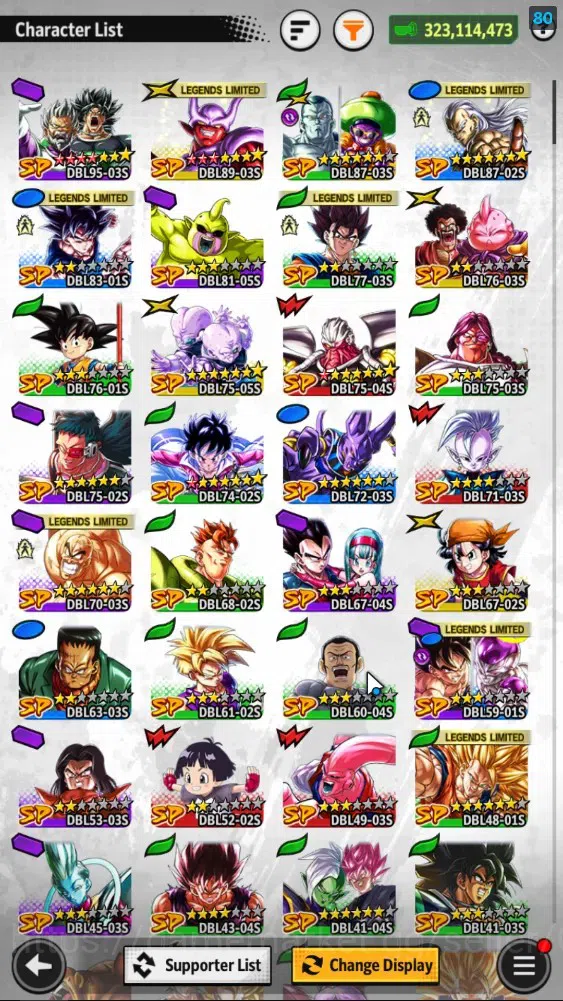 Dragon Ball Legends Accounts 323M Total Power|LV155|4UL+1LR+15LL|SSGSS Gogeta,O image 7