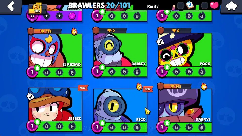 Brawl Stars Accounts 115 Trophy|20 Brawlers 2 Max Lv / 4 Myth | 2 Myth Skin [Brother Bo,Thief Edgar] 4 Epic 1 Super Rare 9