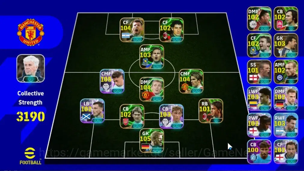 eFootball Accounts Legends & Iconic Players Android|44 Epic Oliver Kahn,S.Aguero,David Beckham,D.Flectcher,F.Lampard|26 Show 1