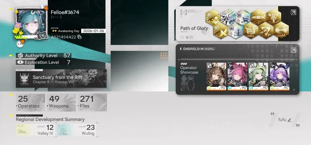 Arknights: Endfield Accounts Asia | AL57 EL7|6Limit+3Sign| Si+Sign, Typhoeus P1+sign, Yvonne P1+Sign,etc|Story Ch II Process 1