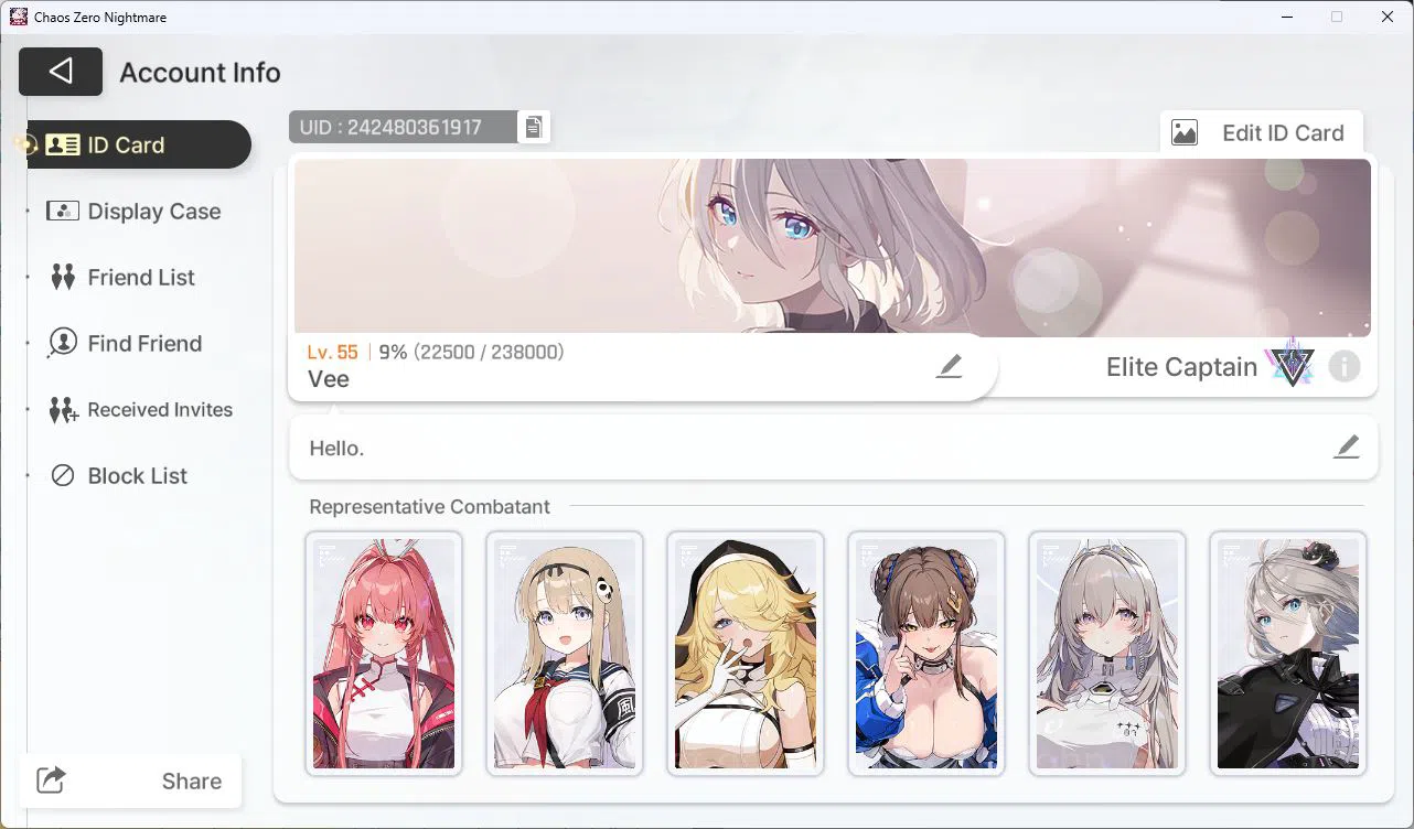 Chaos Zero Nightmare Accounts ASIA LV55 21SSR Serenial+Sign Meilin E2+Sign Haru+ image 17