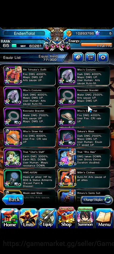 Grand Summoners Accounts Mid-Game Global|Rank 65|1 Sp Art|23 Ascend|[Emiya,Hazuki,Chloe,Orvell,S Chloe]+TW,S Miyu,Momo,VS 10