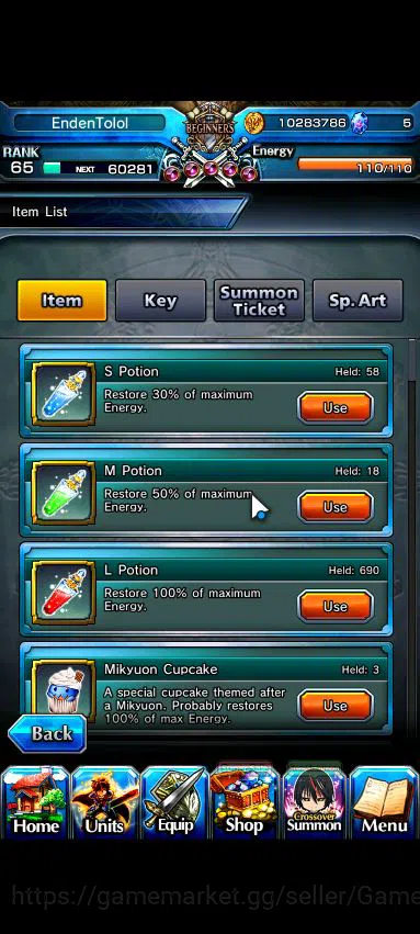 Grand Summoners Accounts Mid-Game Global|Rank 65|1 Sp Art|23 Ascend|[Emiya,Hazuki,Chloe,Orvell,S Chloe]+TW,S Miyu,Momo,VS 2