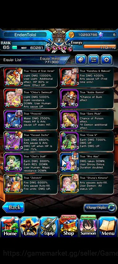 Grand Summoners Accounts Mid-Game Global|Rank 65|1 Sp Art|23 Ascend|[Emiya,Hazuki,Chloe,Orvell,S Chloe]+TW,S Miyu,Momo,VS 7