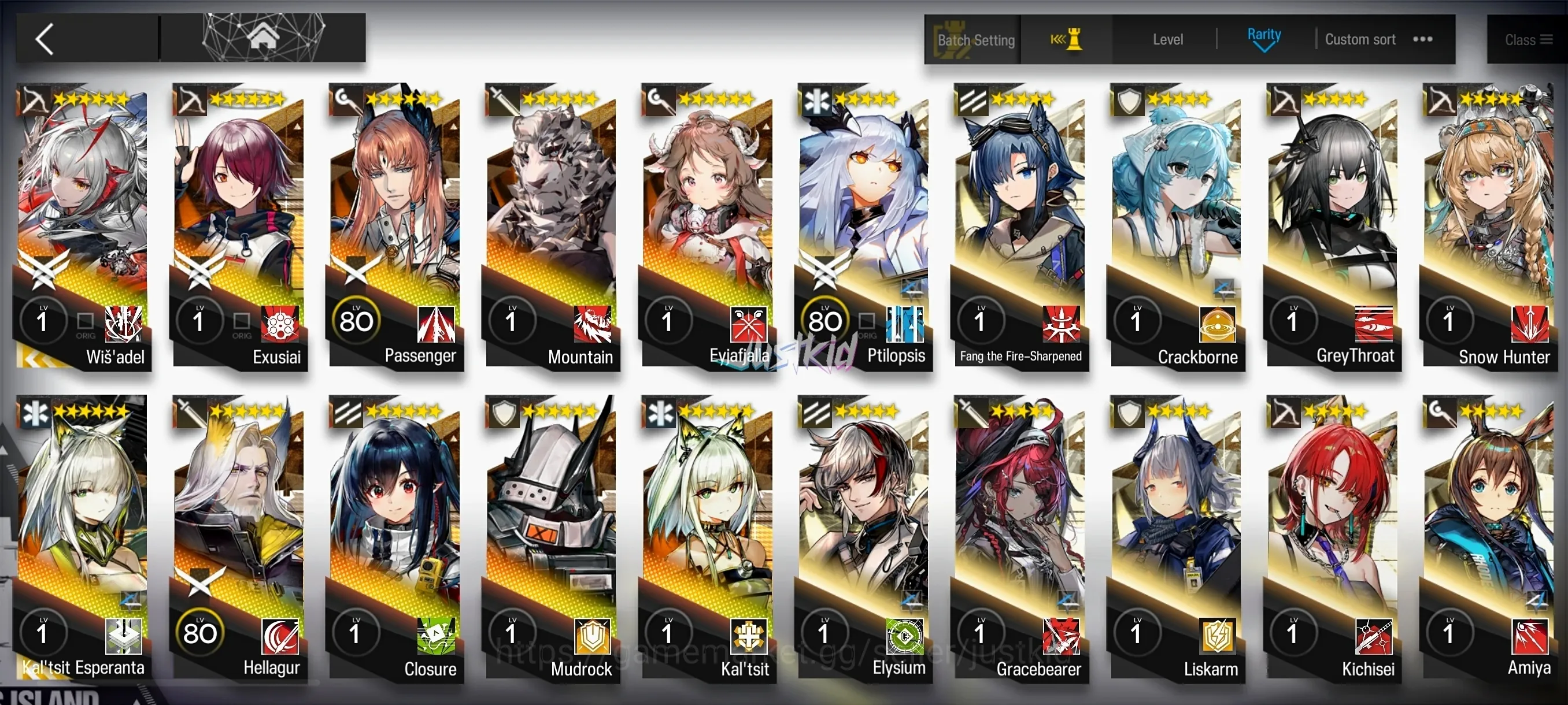 Arknights Accounts Starter ARKNIGHTS GLOBAL STARTERMID 10*6 , 2 LIMITED WISADEL,KALTSIT ALTER 1