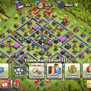 Clash of Clans Accounts High-End LV 146|TH 13|HH 7|Limited Skin|BK 57,AQ 60,MP 42,GW 36,RC 2,BM 12,BC 15|Free CN OFF|Protect