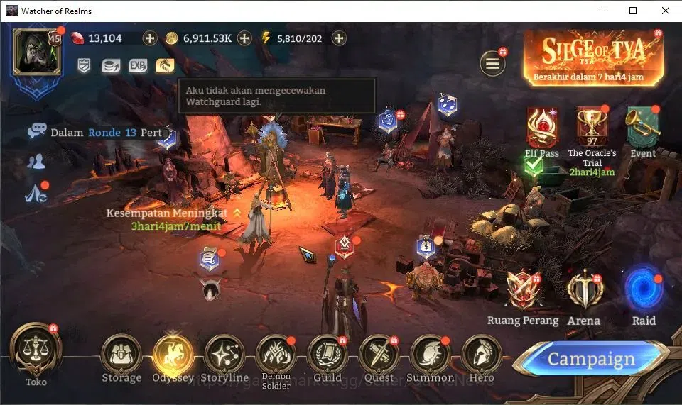 Watcher of Realms Accounts GLOBAL 60x|Lv 45|1,2M Power|13K Gems+32 AS|1 Lord[ image 1
