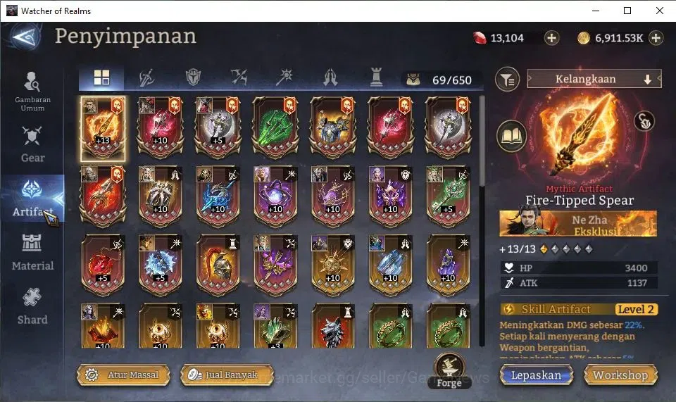 Watcher of Realms Accounts GLOBAL 60x|Lv 45|1,2M Power|13K Gems+32 AS|1 Lord[ image 13