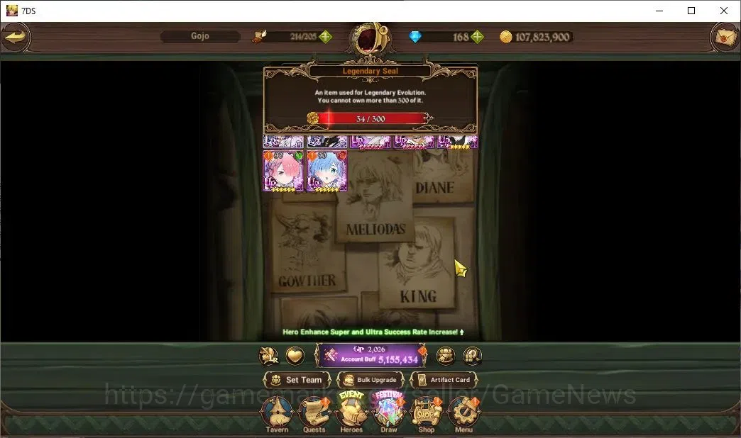 The Seven Deadly Sins: Grand Cross Accounts ASIA|5M CC|34 LS,168 Dm|6 LR+9 UR+Collab ReZero|Su image 5