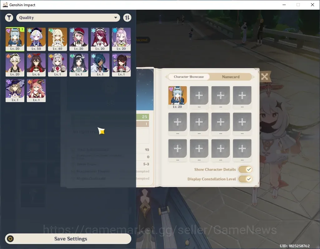 Genshin Impact Accounts Starter ASIA|AR 25|1 Limited + 1 Standard + 1 (*5 Weapon)| Ineffa + Signature | Qiqi |Low 1