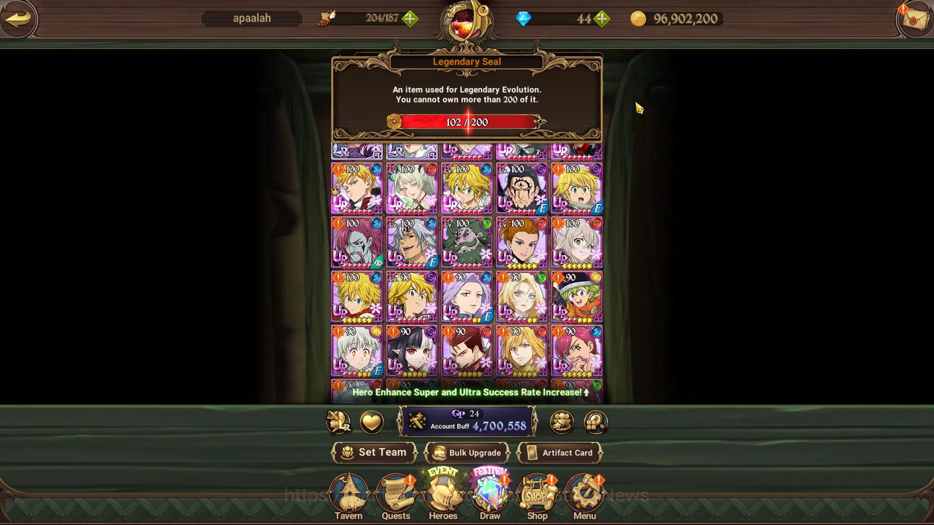 The Seven Deadly Sins: Grand Cross Accounts Asia|4,7M CC|102  LS|2 LR+7 UR+Many Collab|Gowther image 13