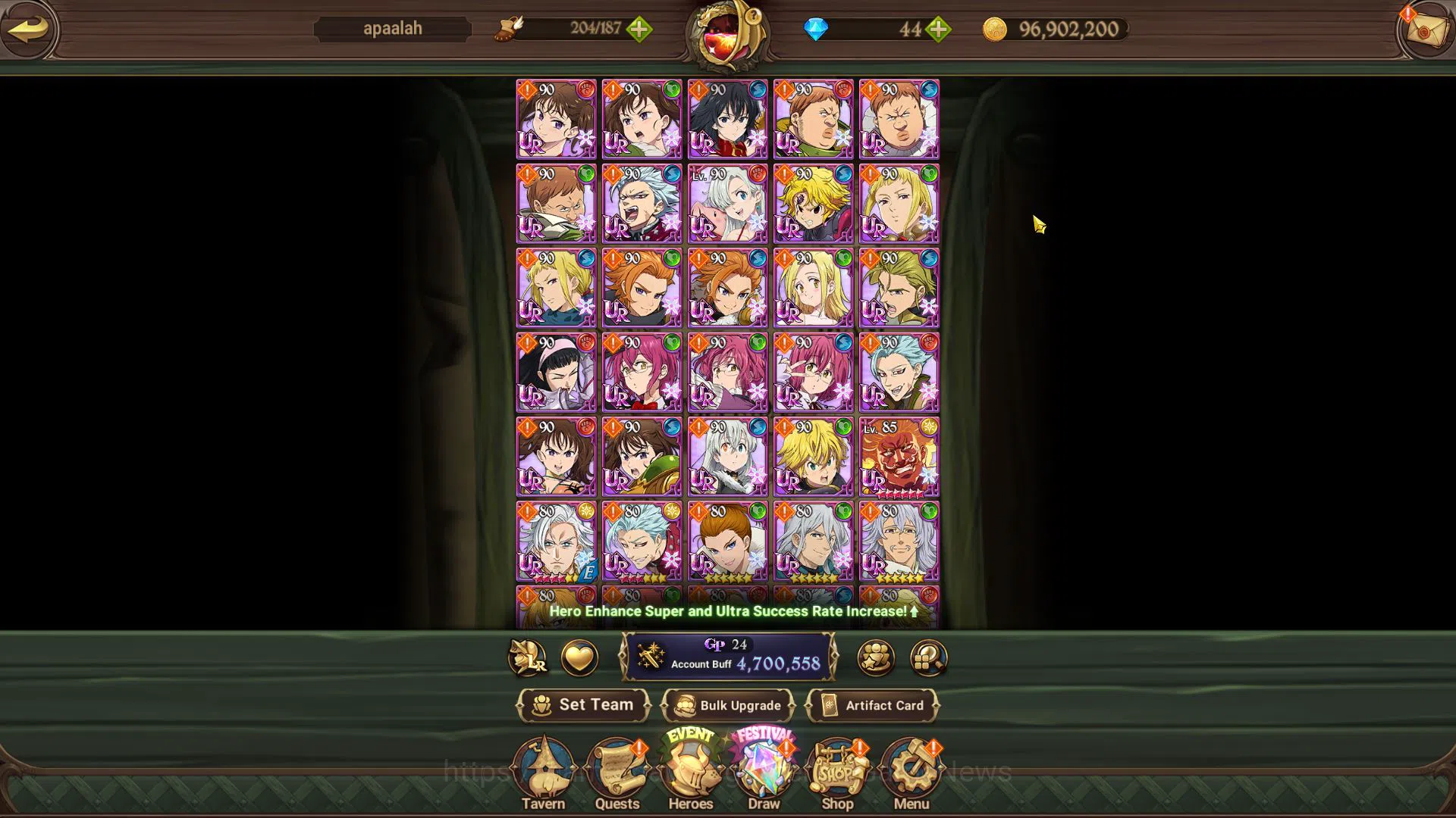 The Seven Deadly Sins: Grand Cross Accounts Asia|4,7M CC|102  LS|2 LR+7 UR+Many Collab|Gowther image 8
