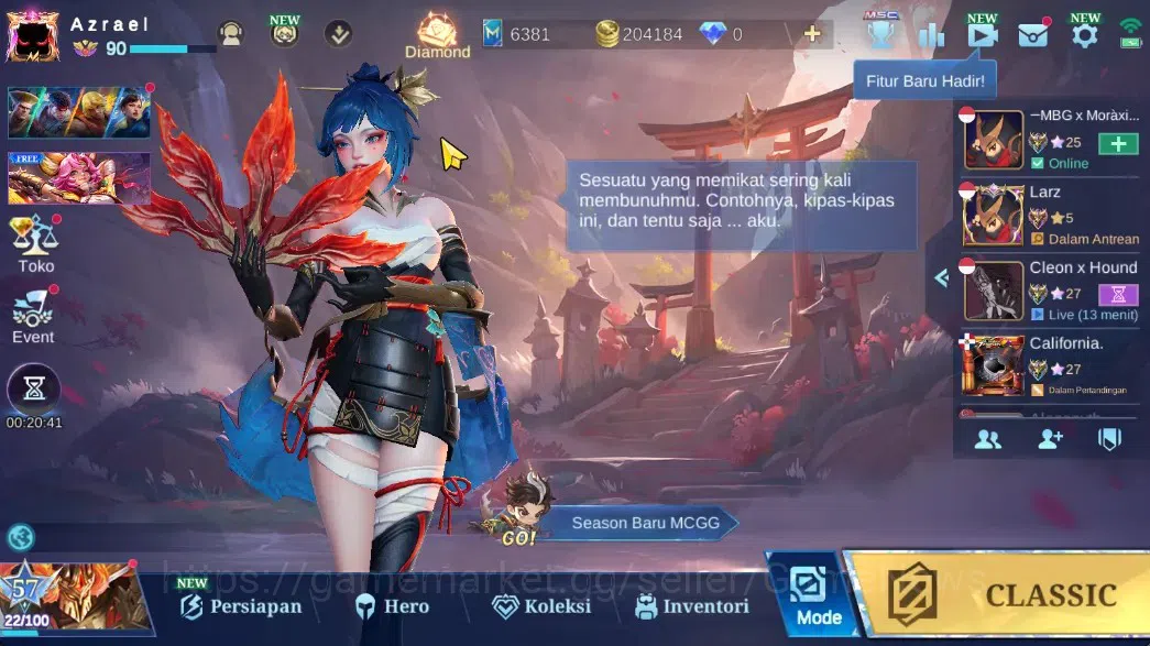 Mobile Legends: Bang Bang Accounts Others Hero 133|Skin 373|Higest Imortal 161|Legend Miya,Franco|Asp Lesley,Prime 1