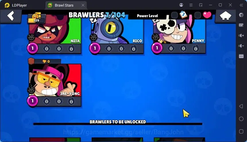 Brawl Stars Accounts Trophy 329|7 Brawler|2 Hypercharge(Elprimo,Edgar)|1Mythic(Otis),3Epic(Edgar,Shelly D,S Shelly)|Proteck 6
