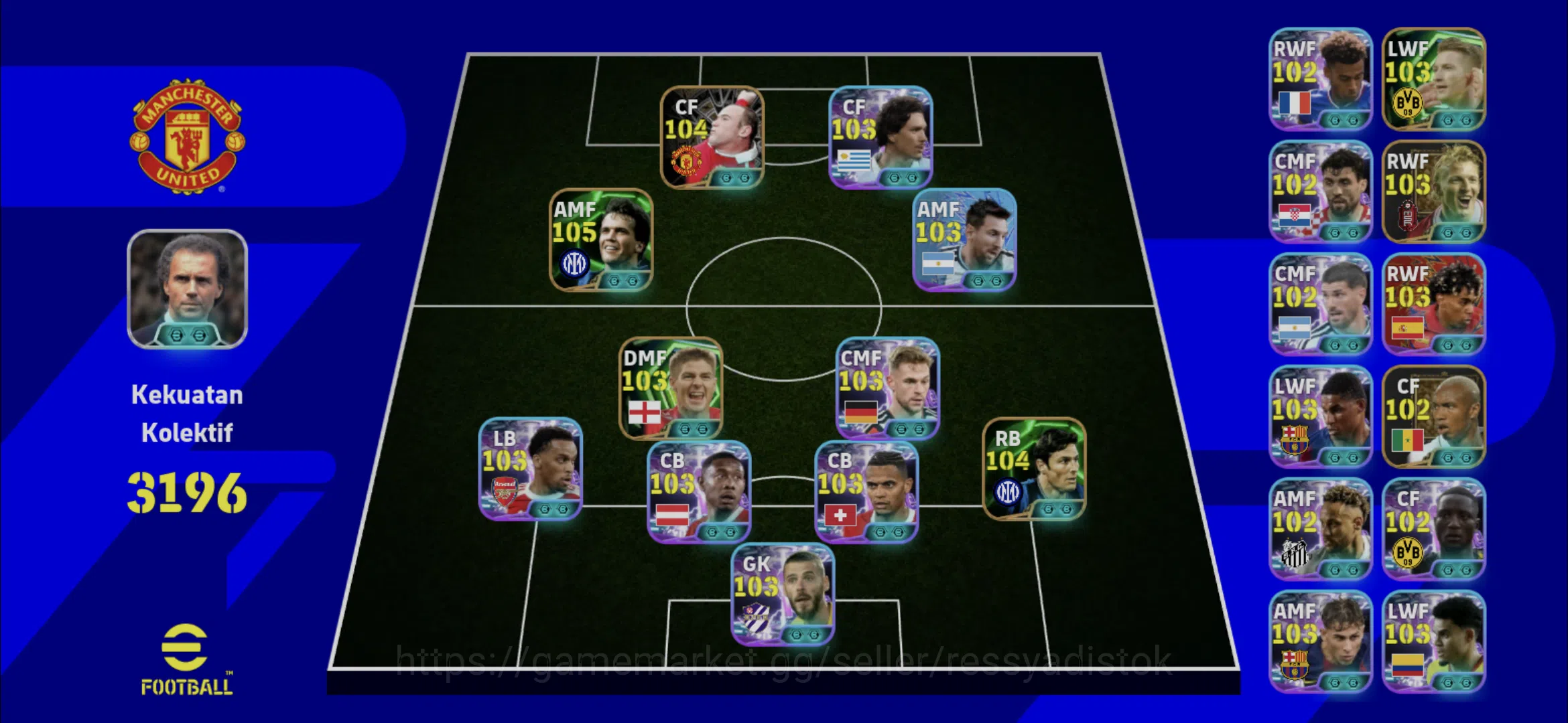 eFootball Accounts Legends & Iconic Players EFOOTBALL 2026 | SHOWTIME D NUNEZ,W ROONEY,L MATHAUS,ZANETTI,J TIMBER,S 1
