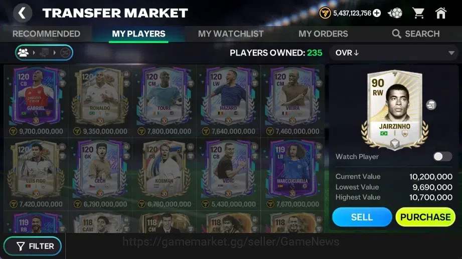 EA SPORTS FC Mobile Accounts 5,4 B Coins + 17k Gems|Cech Festive EVO, Vieira Fe image 2