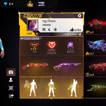 Free Fire Accounts AKUN SULTAN - VAULT 2.015 - M1887 TERKUAT - M1887 OPM - M1887 REEPER - EVO GUN MAX 3 - SENJATA 518 - SKIN