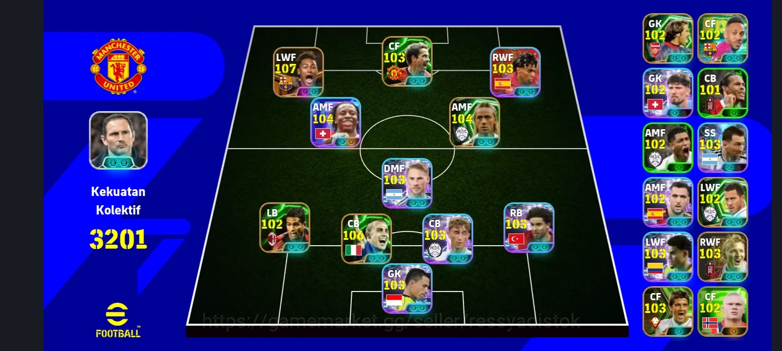 eFootball Accounts Legends & Iconic Players EFOOTBALL COLLECTIVE 3201+ | BIGTIME NEYMAR MSN,P NEDVED,M OLISE,M OWEN,F 1
