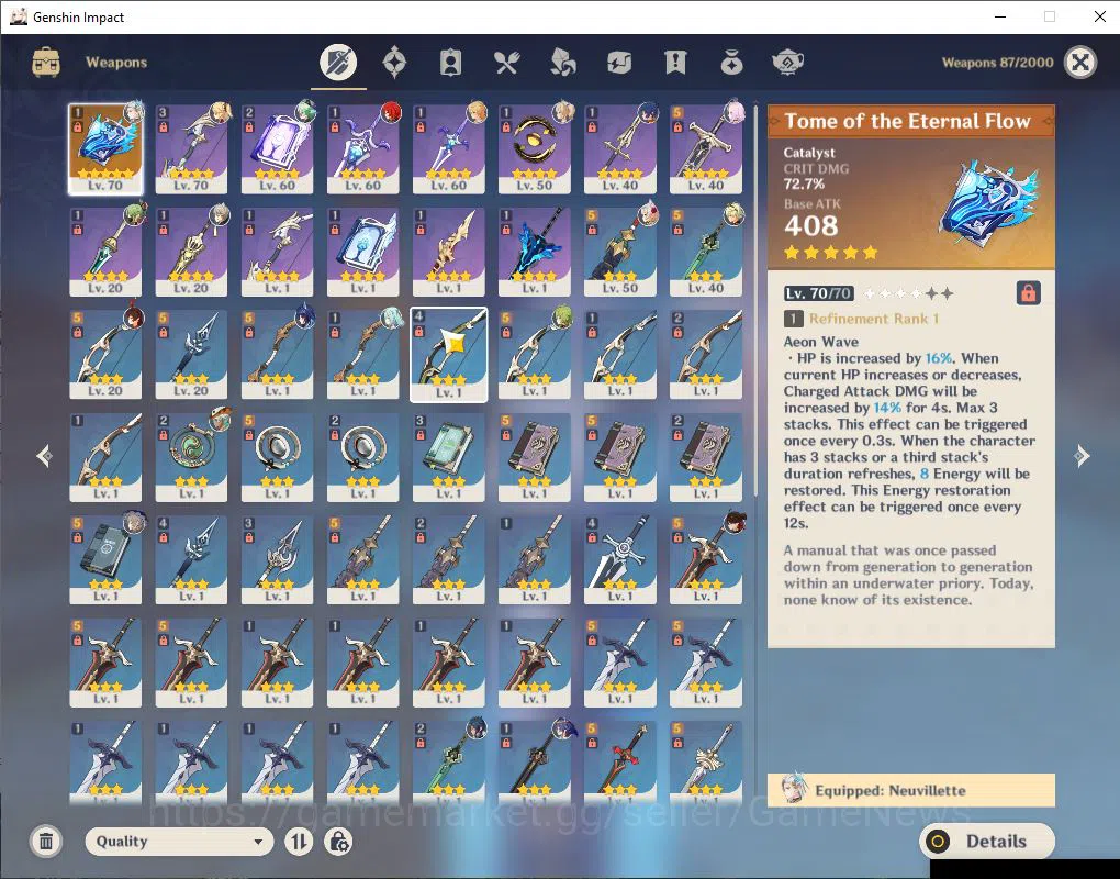 Genshin Impact Accounts ASIA|AR 35|1 Limited +1(*5Weapon)|Neuvillate+Sign| image 11