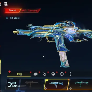 Blood Strike Accounts Collab Skin Asia|Eternal MP7 Tidesong Lv 4,ALONDRA Jumper Arc|Ultra Melee Staff|Collab AOT M4A1