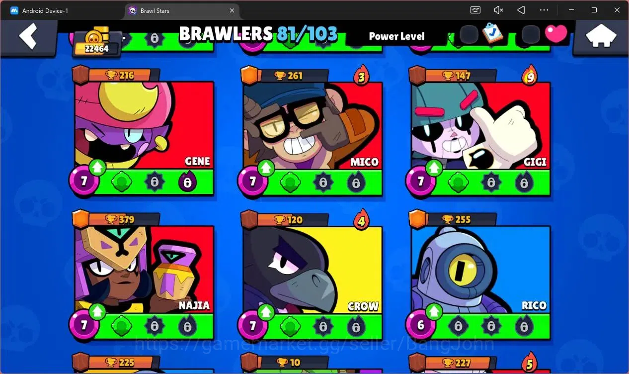 Brawl Stars Accounts Global |22464 Thropy|81 Brawler|6 Max Lv Hyperchar image 10